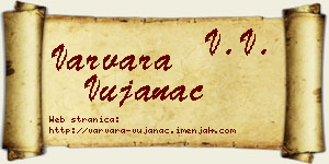 Varvara Vujanac vizit kartica